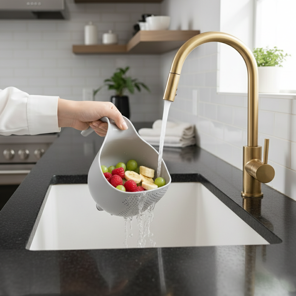 Pack of 3 Fruits and Vegetables Wash Bowl with Drainer (3035) by Limon
