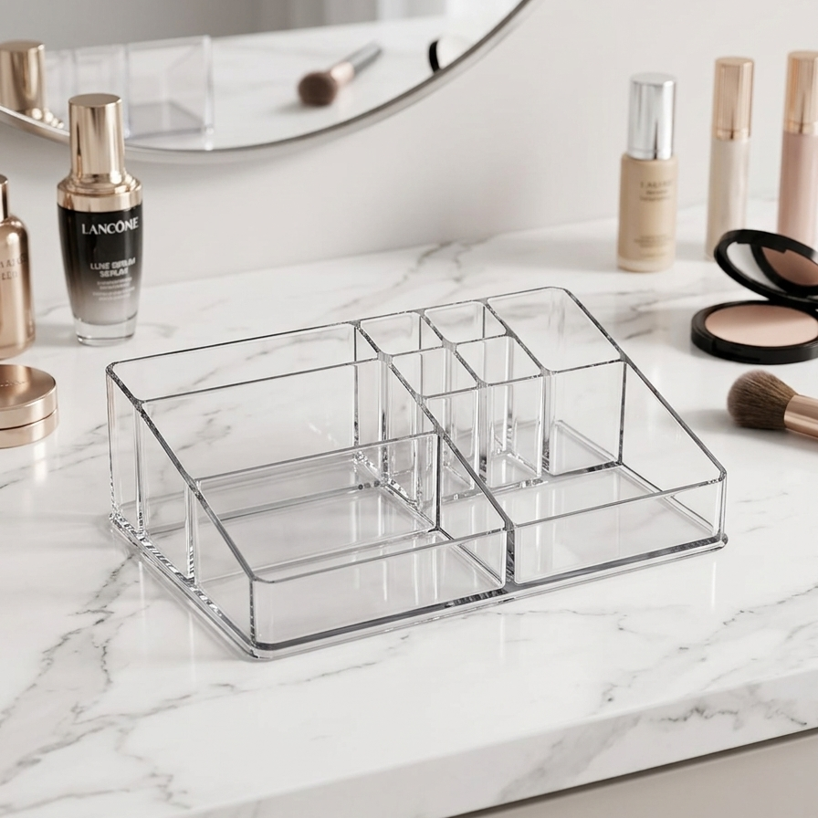 ClearView 9-Slot Makeup Organizer