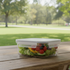 850ML Rectangular Glass Container with Lid (1802) by Limon
