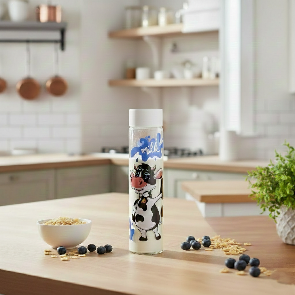Printed Large Glass Bottle by Limon