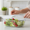 850ML Rectangular Glass Container with Lid (1802) by Limon