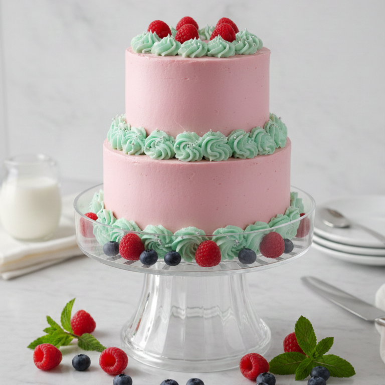Elegant Acrylic Cake Serving Platter