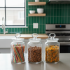 3-Pcs Rustic Design Handmade Glass Canister Set by Limon