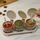 Round 3-Pcs Glass Spice Jars with Plastic Lid & Stand