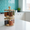 360° Rotating 2-Tier BambooLuxe Spice Tower (1108)