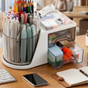 360° Rotating Desktop Organizer with Drawers