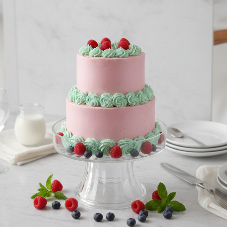 Elegant Acrylic Cake Serving Platter