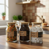 3-Pcs 1200ml Home Made Glass Jars Set with Airight Lids (2261) by Limon