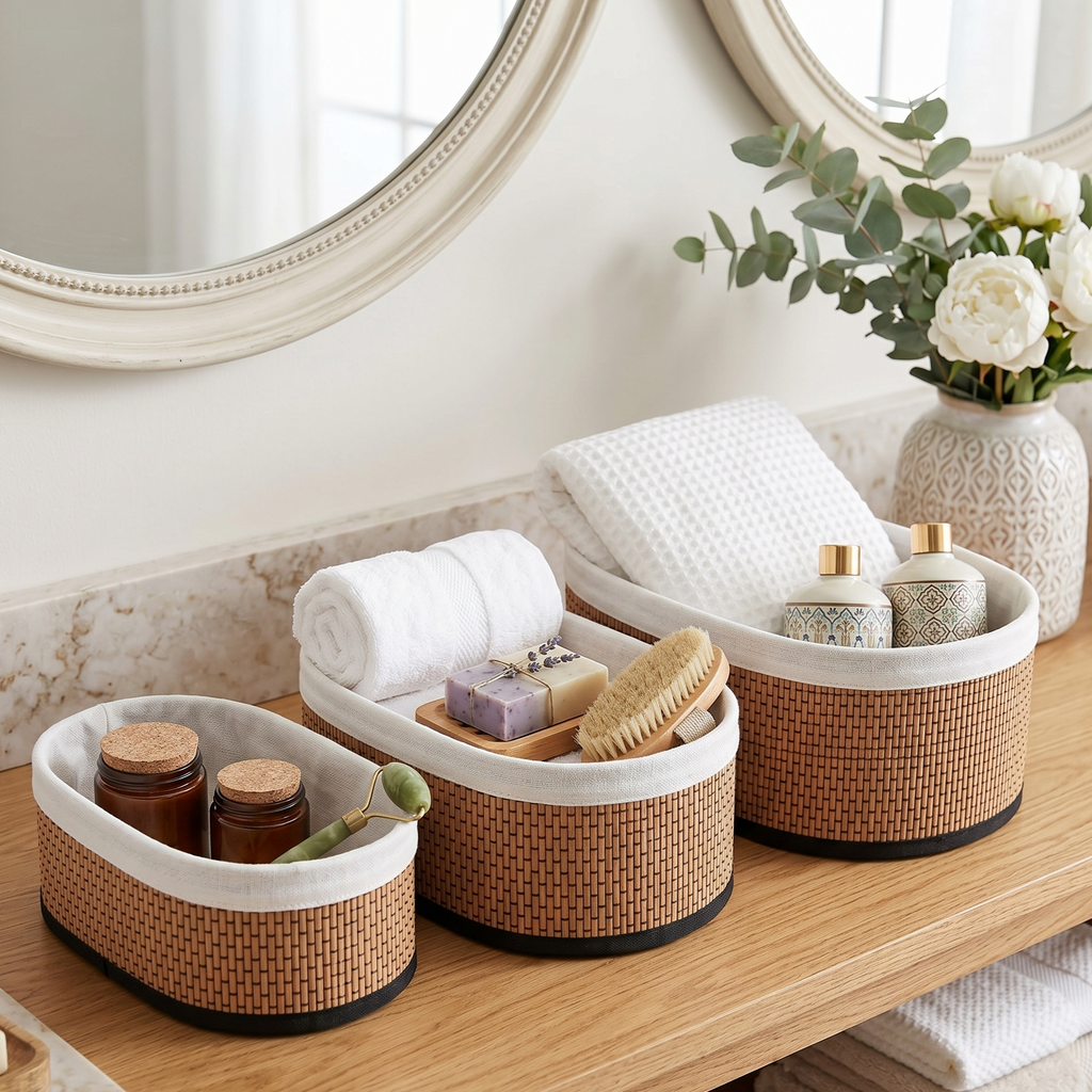 3-Pcs Oval Storage Basket Set