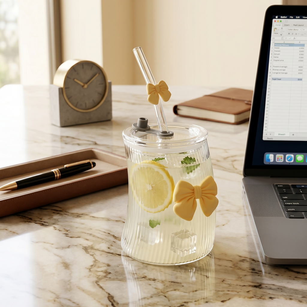 Tilted Elegance Glass Tumbler
