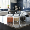 3-Pcs Rustic Design Handmade Glass Canister Set by Limon