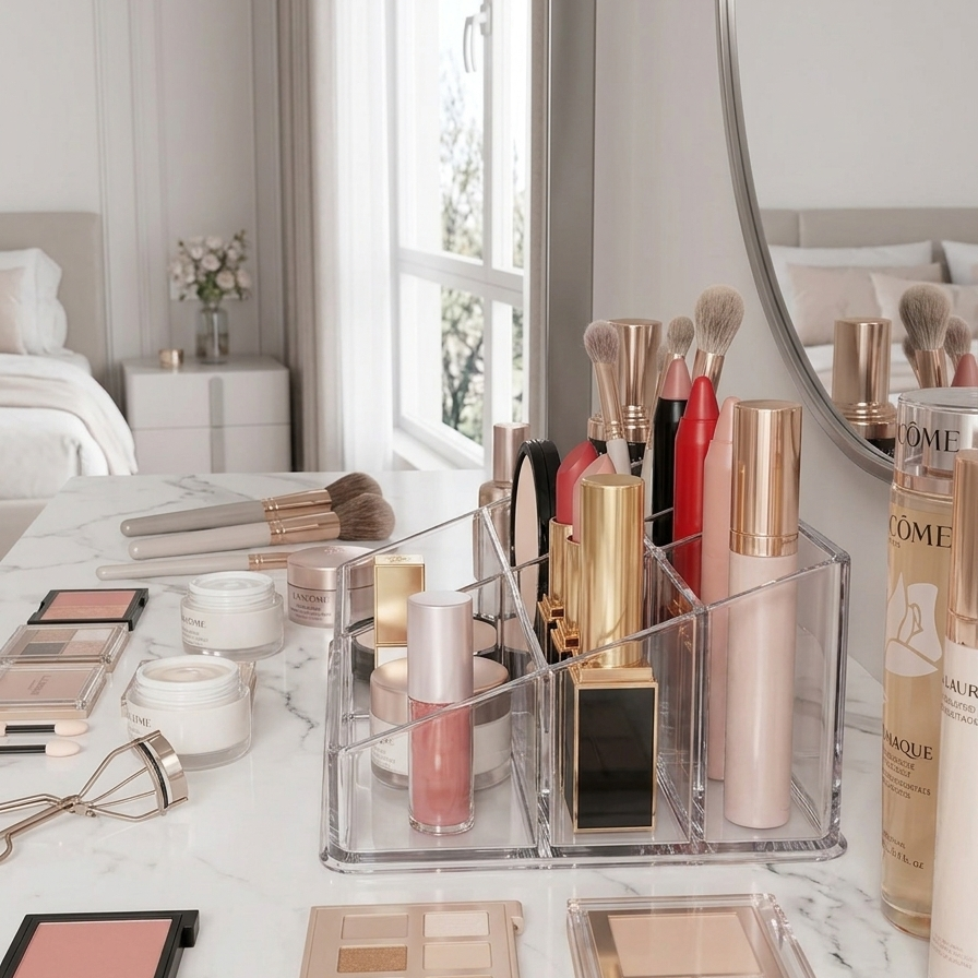 ClearView 9-Slot Makeup Organizer