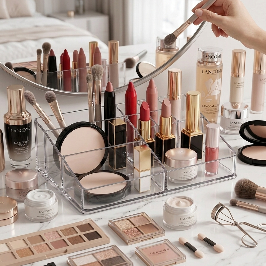ClearView 9-Slot Makeup Organizer