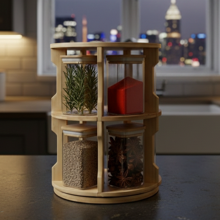 The Bamboo Rotunda: 8-Jar Spice Tower (1136)