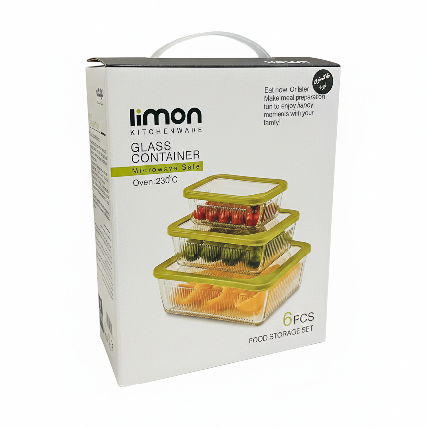 Unbreakable Glass Container Series by Limon