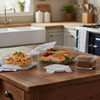 3‑Pcs Premium Square Glass Storage Set with Lids (2048) by Limon