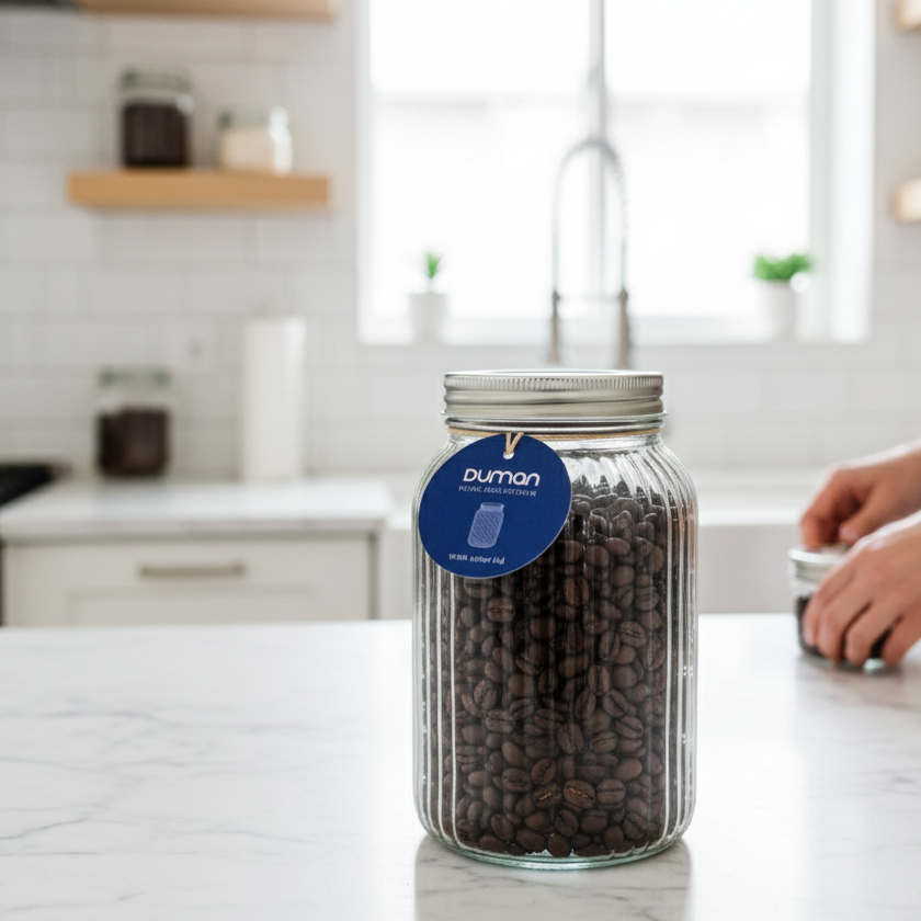 SilverTop Glass Jars by Duman