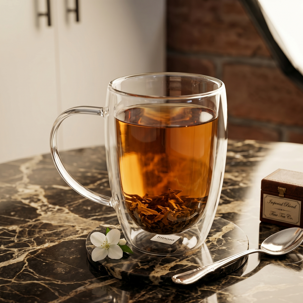 450ml Coffee & Tea Double Wall Glass Mug