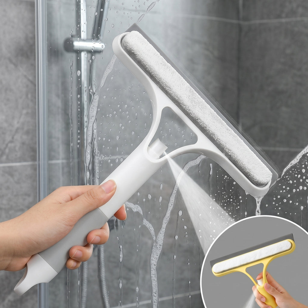 Water Spraying Window Wiper