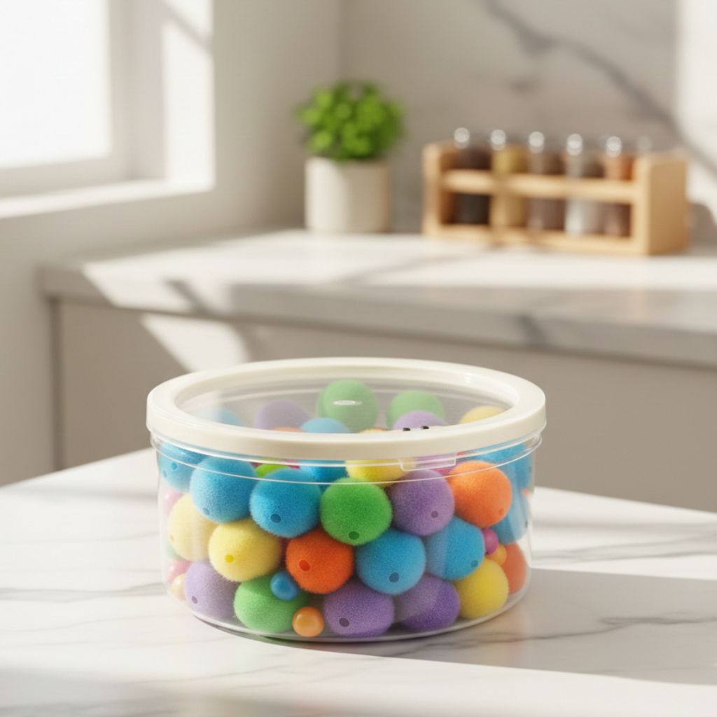 Round Multiuse Push-Open Storage Box