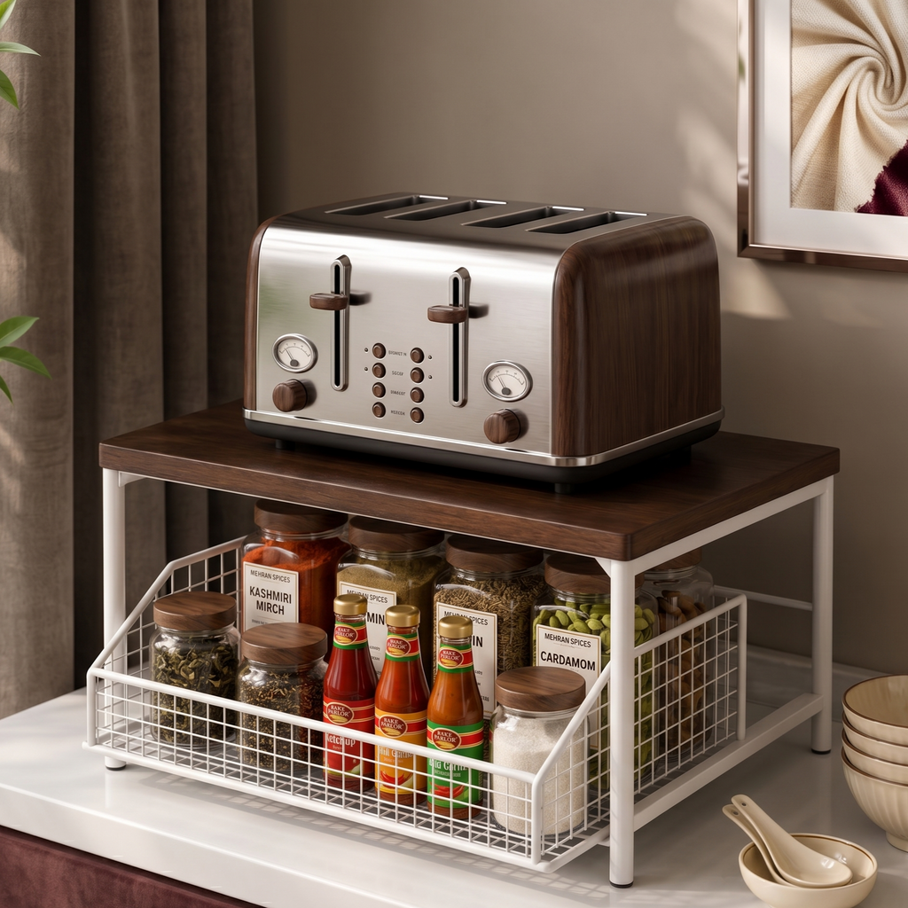 Sliding Kitchen Counter Organizer by Matrix