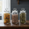 3-Pcs Rustic Design Handmade Glass Canister Set by Limon