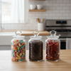 3-Pcs Rustic Design Handmade Glass Canister Set by Limon