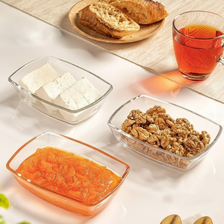 Luminous Serving Glass Bowl Set (3Pcs) by Limon