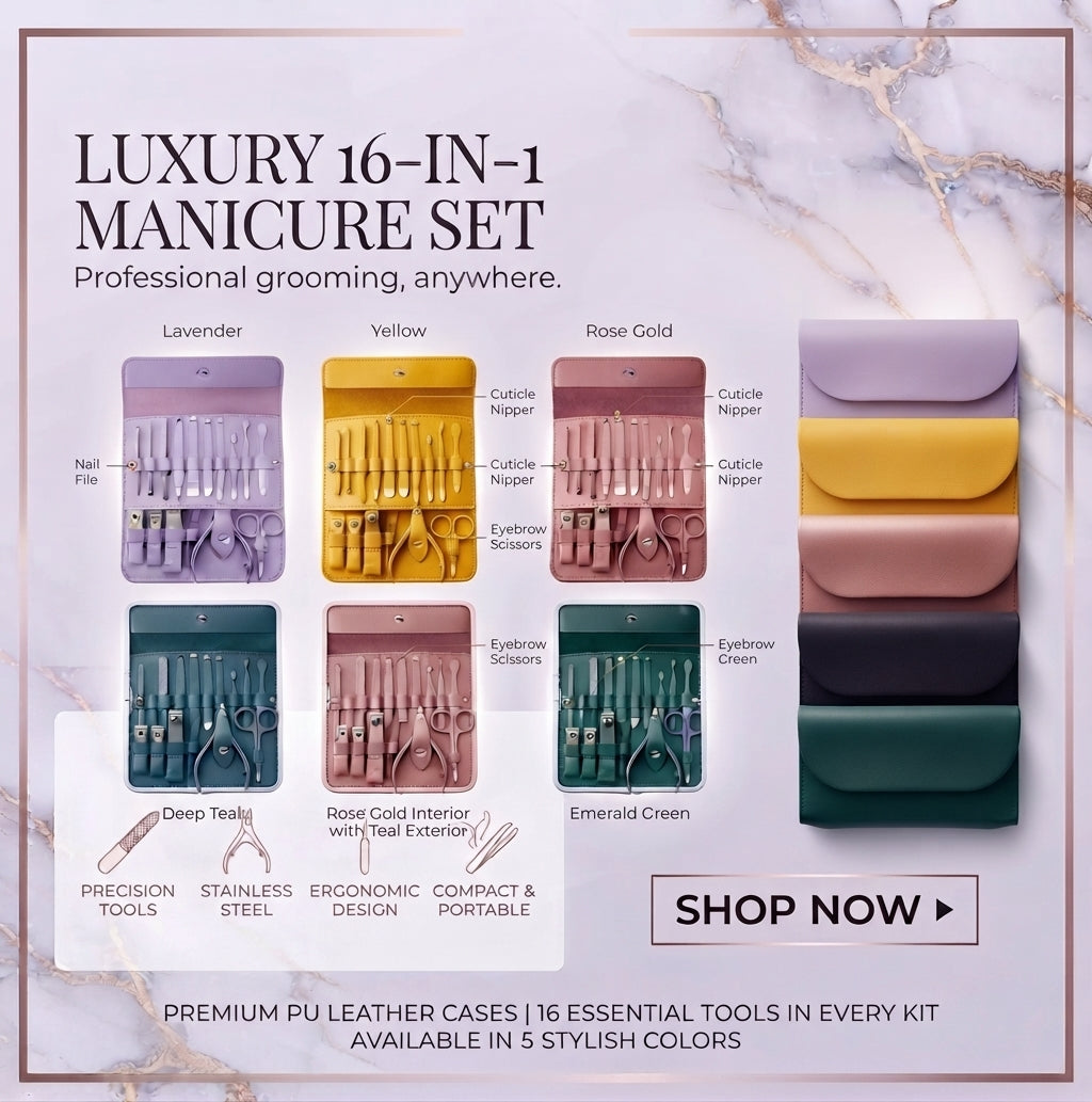 MANICURE KIT LARGE POUCH 16 IN 1
