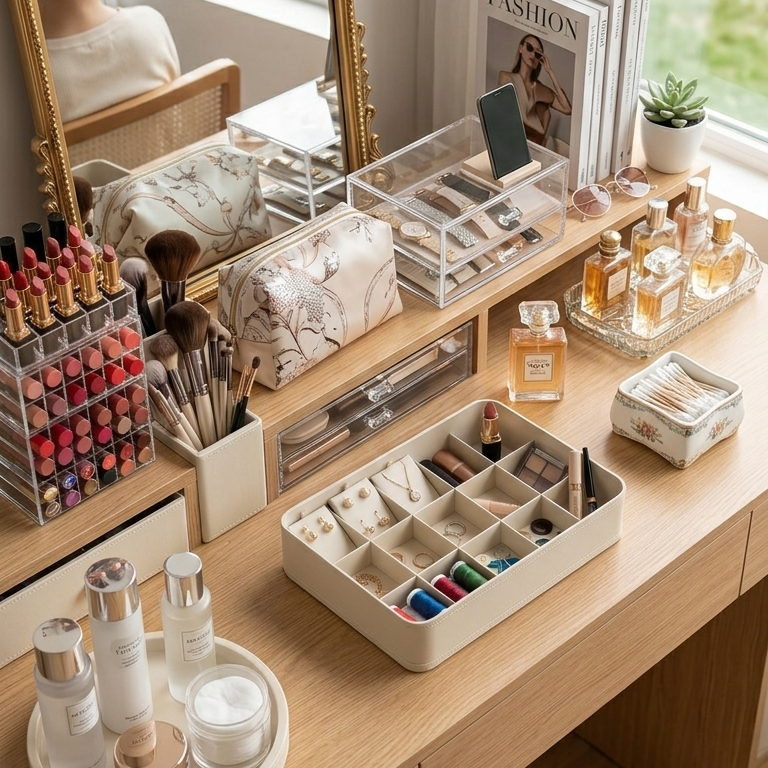 LuxeNest 15-Grid Wardrobe Organizer Box