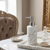 Marble Print Glass Liquid Soap Dispenser