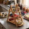 Majesta 3-Tier Fruit & Serving Bamboo Stand