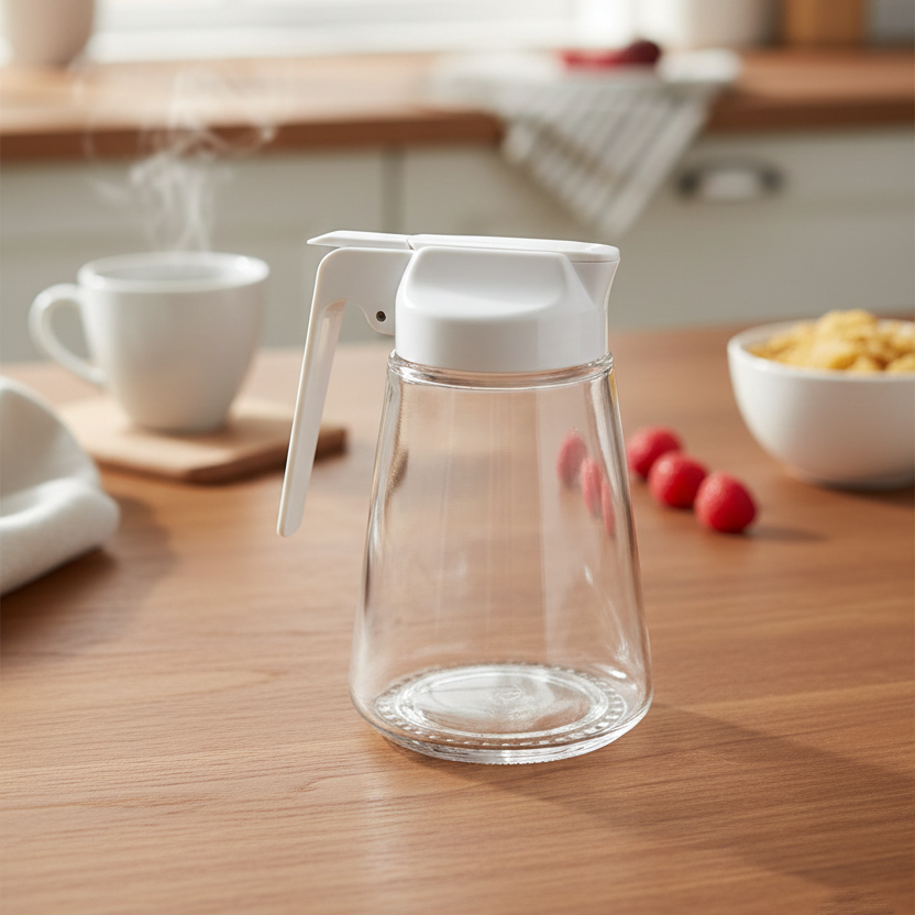 Sliding Lid Glass Sugar Dispenser by Limon