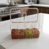 ClearVault 4-Compartment Spice Storage Container with Lid & Spoons