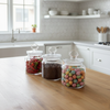 3-Pcs Rustic Design Handmade Glass Canister Set by Limon
