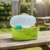 QuickStore Oval Storage Box with Snaplock & Handle