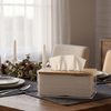 Crystal Clear Tissue Box with Wooden Lid