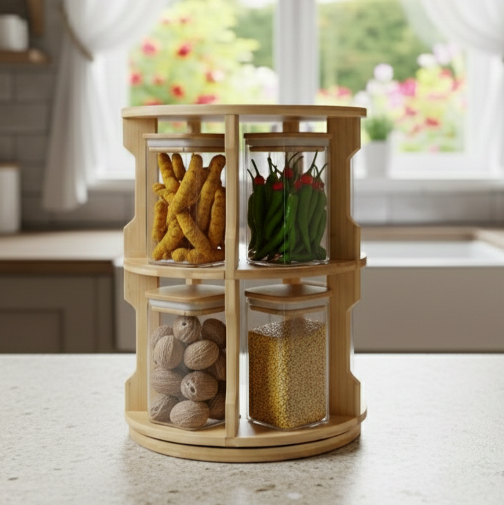 The Bamboo Rotunda: 8-Jar Spice Tower (1136)
