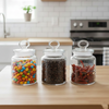 3-Pcs Rustic Design Handmade Glass Canister Set by Limon