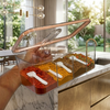 ClearVault 4-Compartment Spice Storage Container with Lid & Spoons