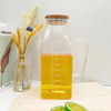 1L Borosilicate Jug with Airtight Wooden Lid & Precision Pour Stopper (1143)