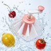 Hand-Crank Fruit & Vegetable Washer with Rotating Brush