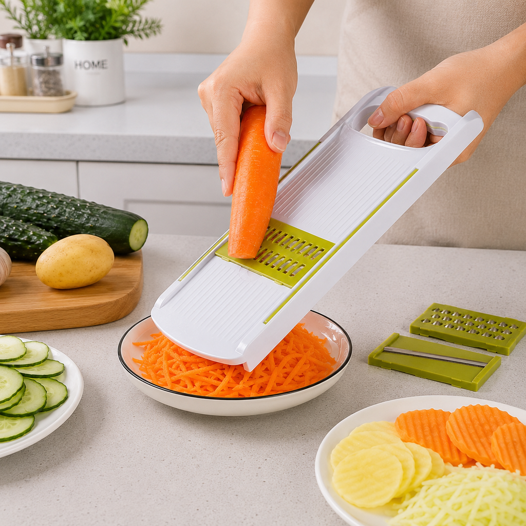 Handheld Vegetable Grater & Slicer for 4 Cut Styles