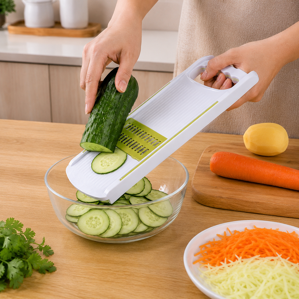 Handheld Vegetable Grater & Slicer for 4 Cut Styles