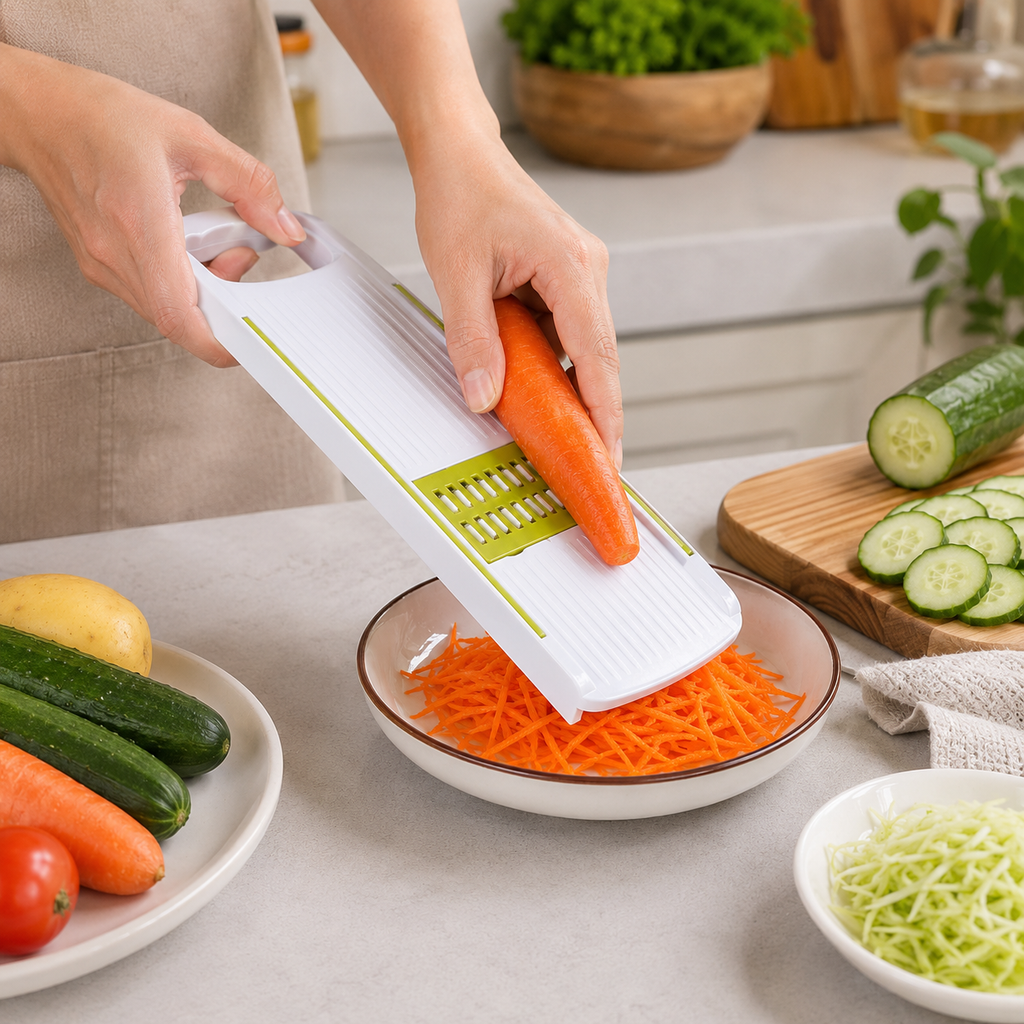 Handheld Vegetable Grater & Slicer for 4 Cut Styles