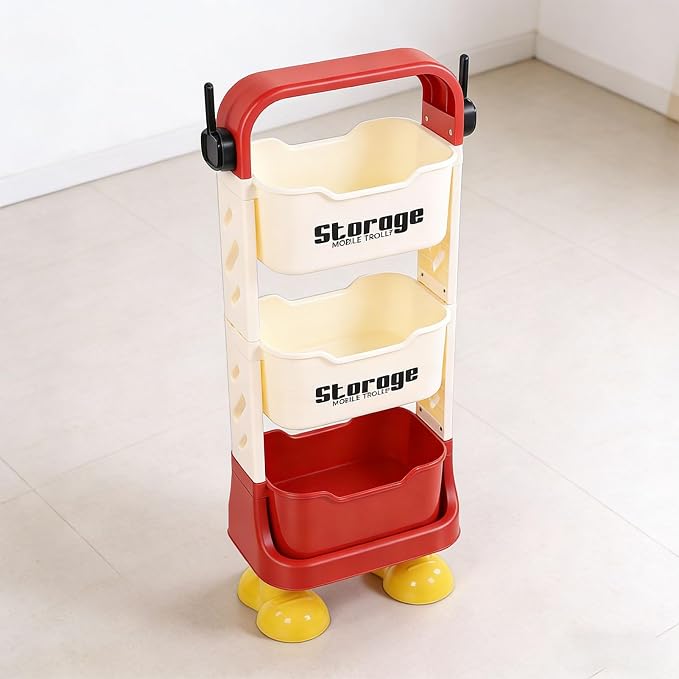Kids’ 3-Tier Storage Organizer with Cartoon Feet