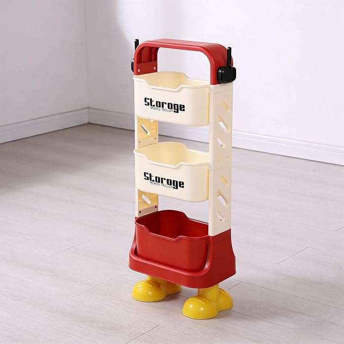 Kids’ 3-Tier Storage Organizer with Cartoon Feet