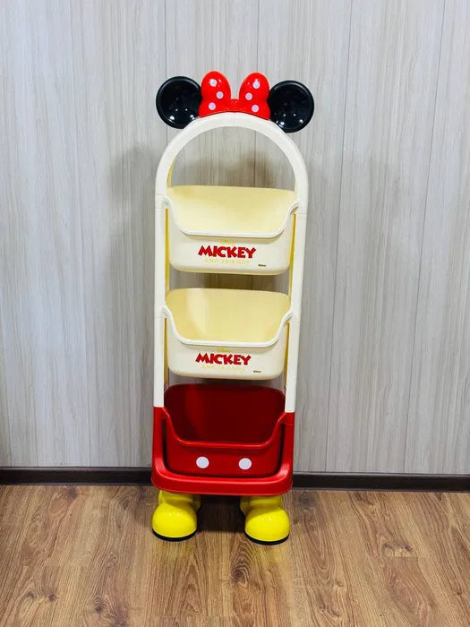 Kids’ Open-Basket Toy & Book Organizer – 3-Tier