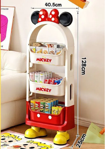 Kids’ Open-Basket Toy & Book Organizer – 3-Tier