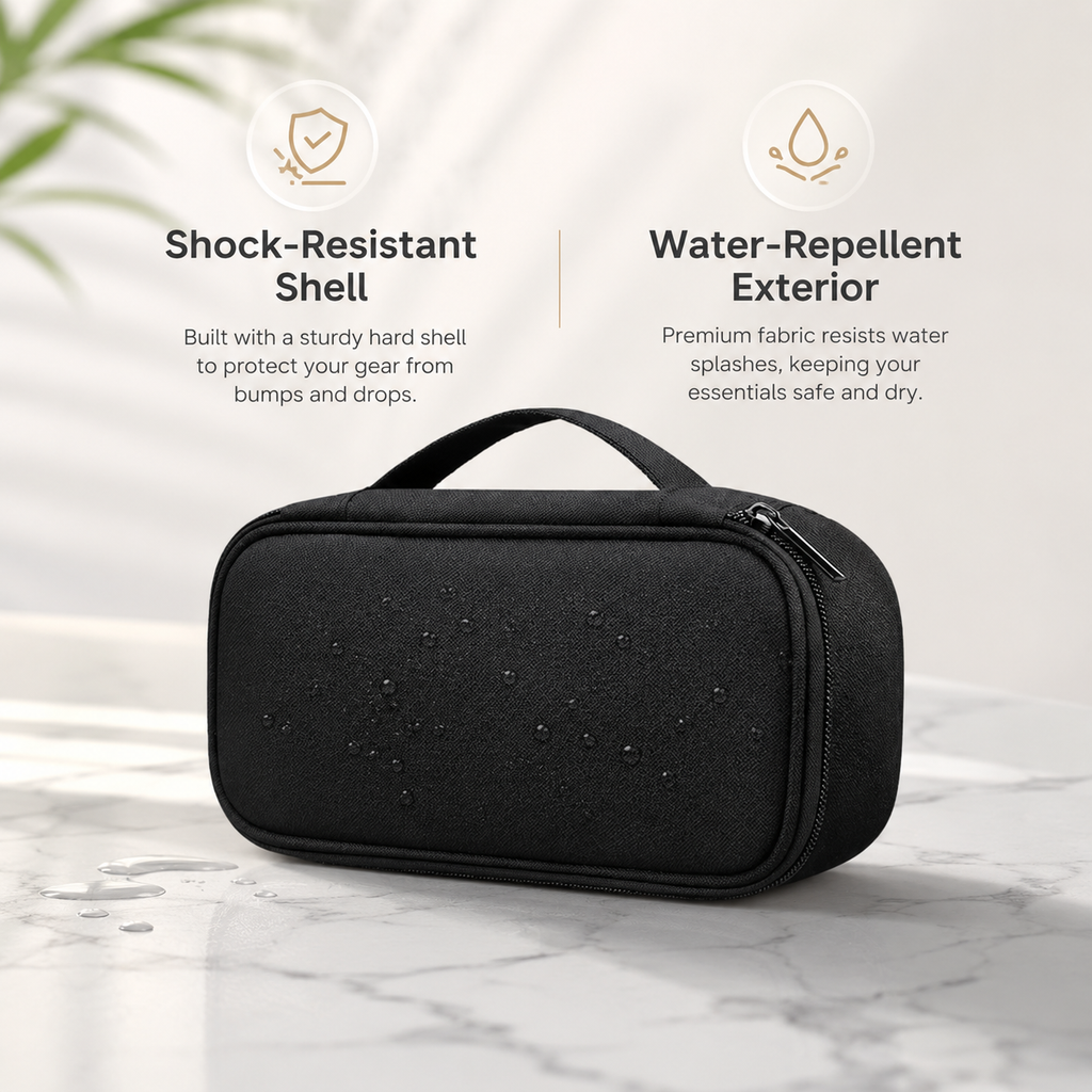Multi-Compartment Tech Organiser Bag with Carry Strap